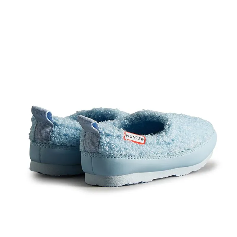 Hunter Little Kids Insulated Sherpa Slipper in Blue Frost-2